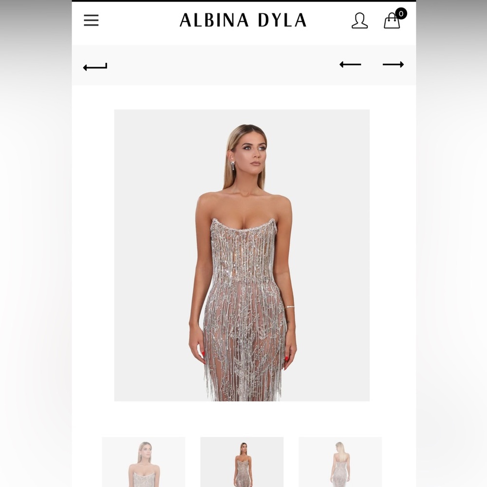 ALBINA DYLA size 4 Glamorous Corset with Tassel Dress.